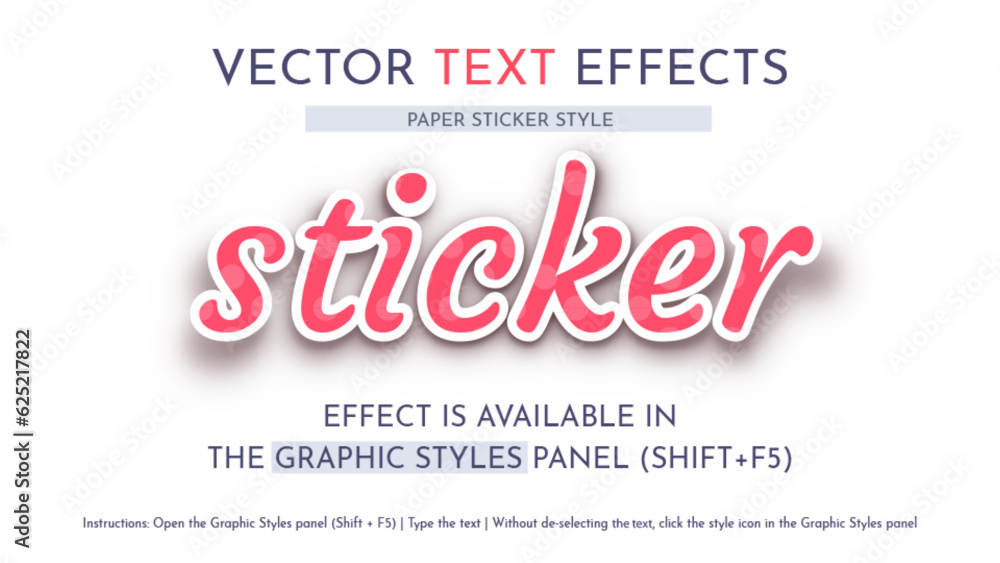 Sticker - Editable Text Effect, Font Style