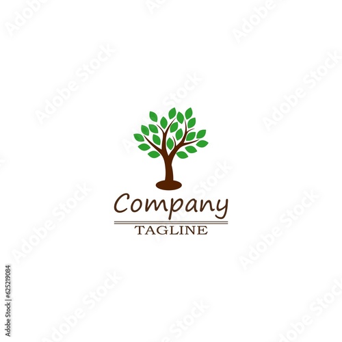 Tree logo icon isolated on white background