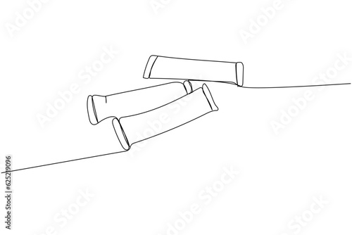 Medical plaster, Corn Plaster, elastic medical plaster or adhesive plaster, First Aid Medical, Surgical Tape one line art. Continuous line drawing of medication, healthcare, clinical, disposable