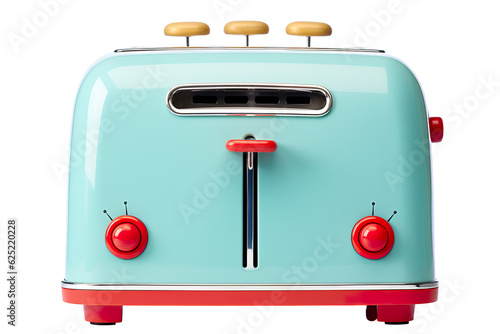 color toaster, white background PNG. professional photography