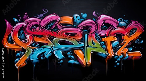 Wall graffiti writing