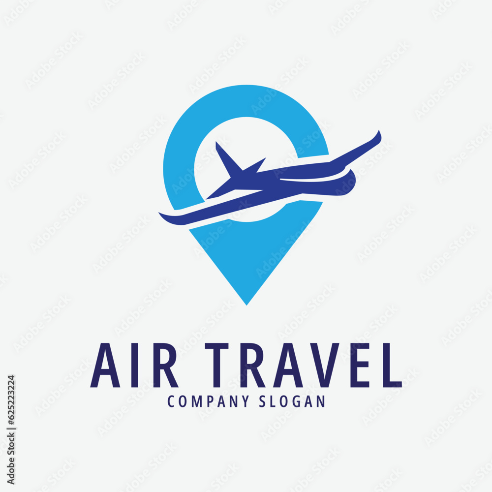 air travel line art design logo illustration icon air travel line art design logo illustration icon