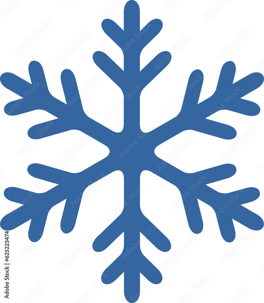 Blue geometric linear snowflake icon Blue geometric linear snowflake icon