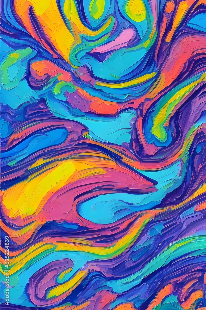 Colorful abstract background. Generative Ai illustration.