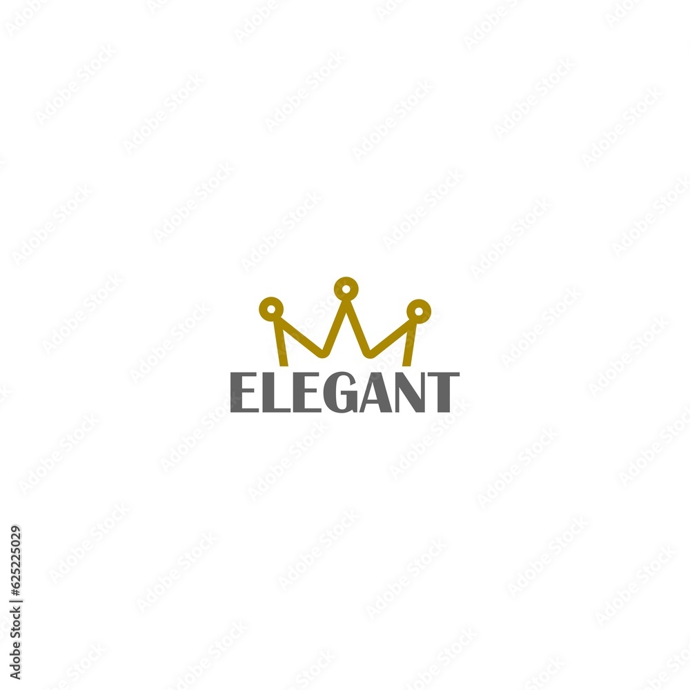 Elegant crown logo design template isolated on white background Elegant crown logo design template isolated on white background