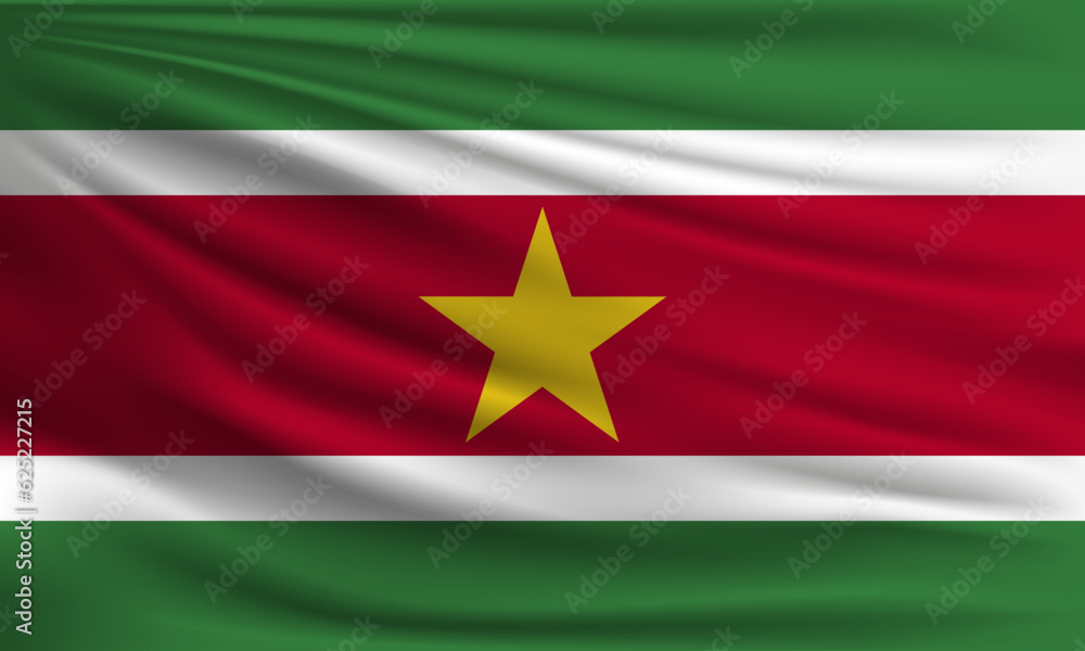 Obraz premium Vector flag of Suriname