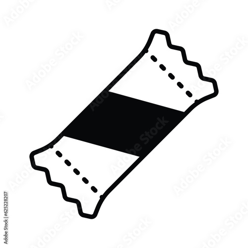 Chocolate candy vector design in modern style, isolated on white background