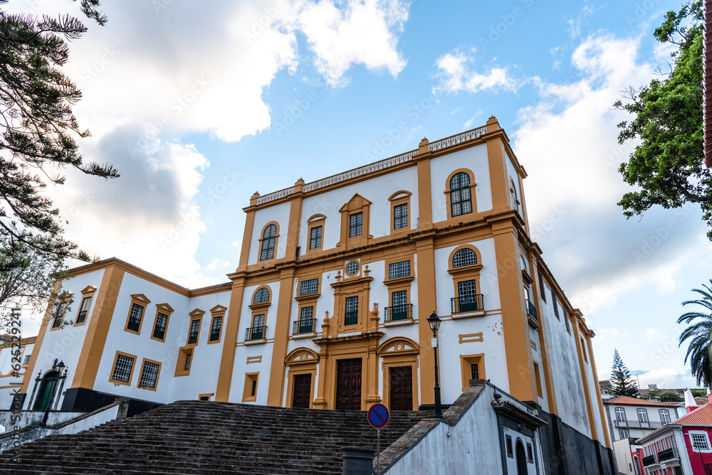Fototapeta premium Palacio dos Capitaes Generais or Palace of the captains generals in the old town of Angra do Heroismo, Terceira Island, Azores