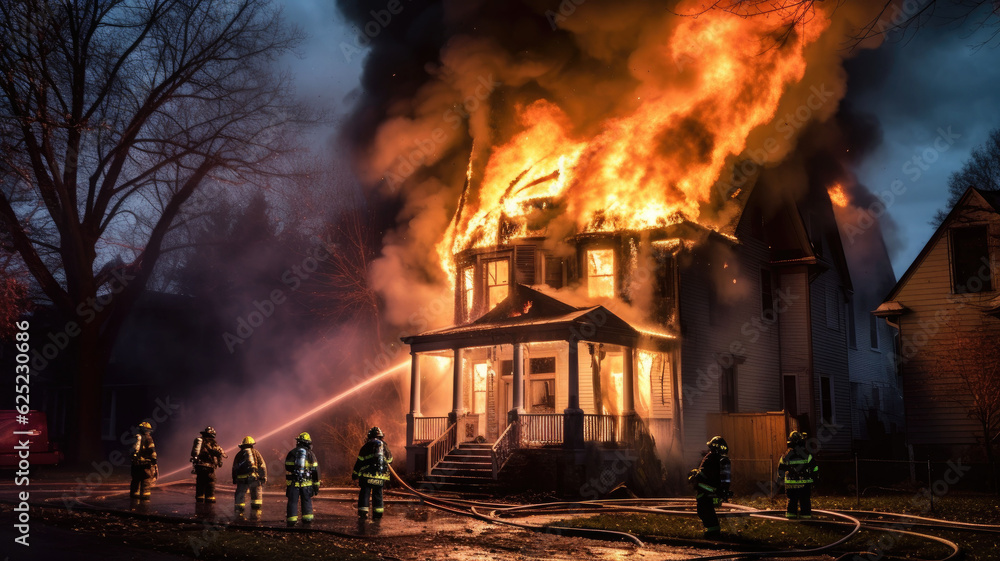 photo of house fire