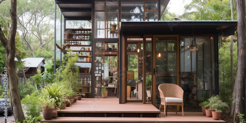 mini house modern cafe in thailand
