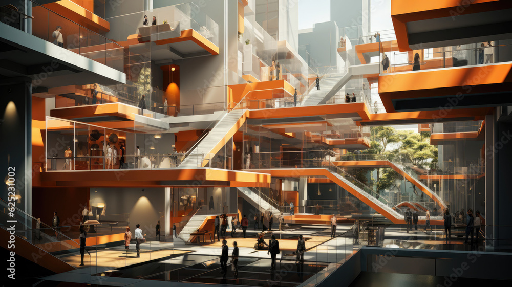 Fototapeta premium When AI hunts architects generative ai