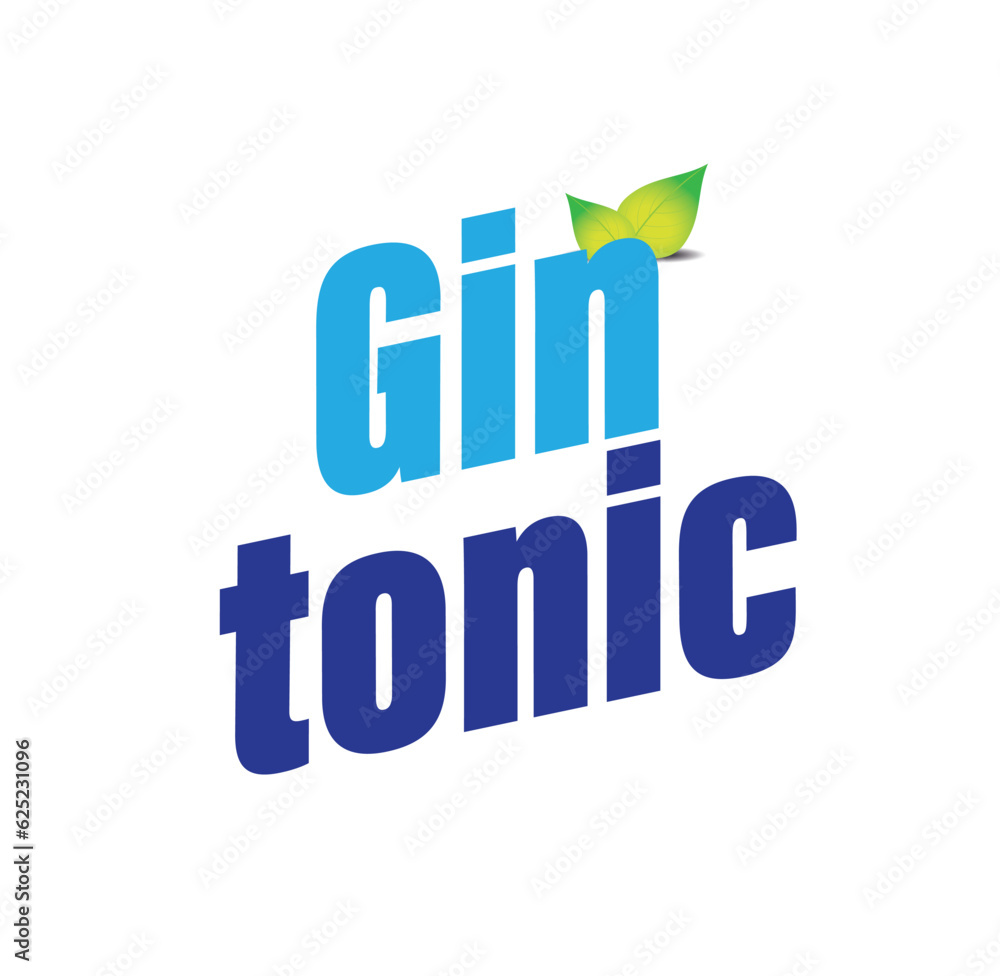 Gin Tonic drink sign lettering