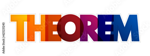 Theorem colorful text quote, concept background