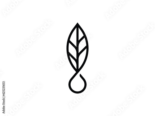 leaf drop nature extract logo design