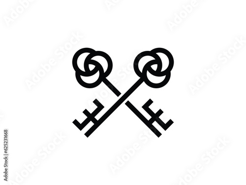 luxury royal key logo design