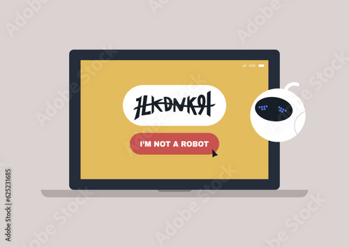Upset robot unable to pass the anti-bot test