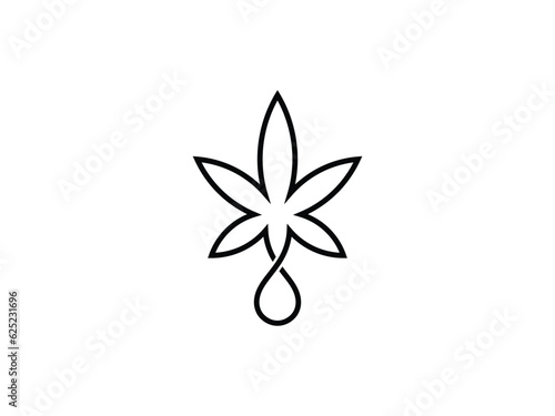 cannabis oil drop CBD logo design
