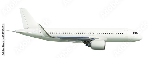 Aircraft or airplane on side view