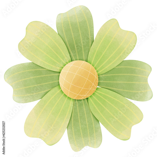 green and yellow flower