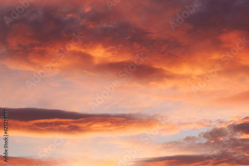 Beautiful Evening Sky. Golden clouds. © Live heavenly