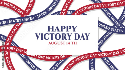 happy victory day background vector illustration 14 th of august