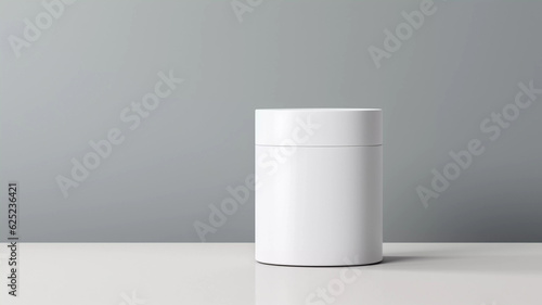 cylinder box mockup in studio setting made with generative ai