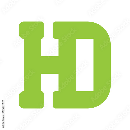 H and D alphabet combination letter logo concept vector illustration