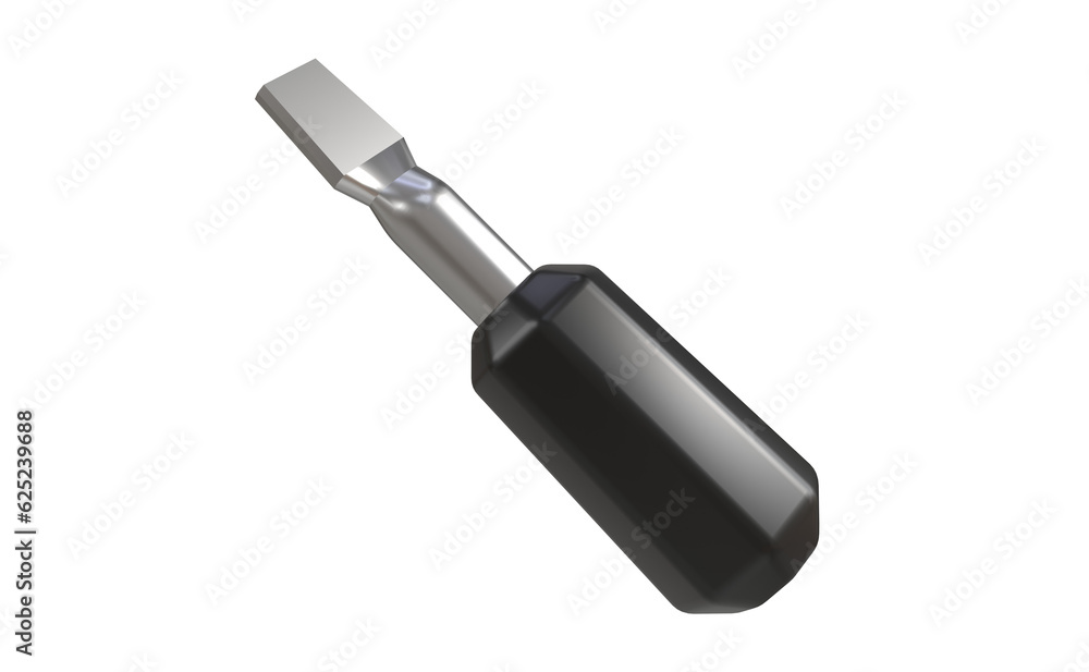 The 3d screwdriver icon is highlighted on a transparent background. The concept of repair in cartoon style. A professional tool. A tool for maintenance. The 3d screwdriver icon is highlighted on a transparent background. The concept of repair in cartoon style. A professional tool. A tool for maintenance.