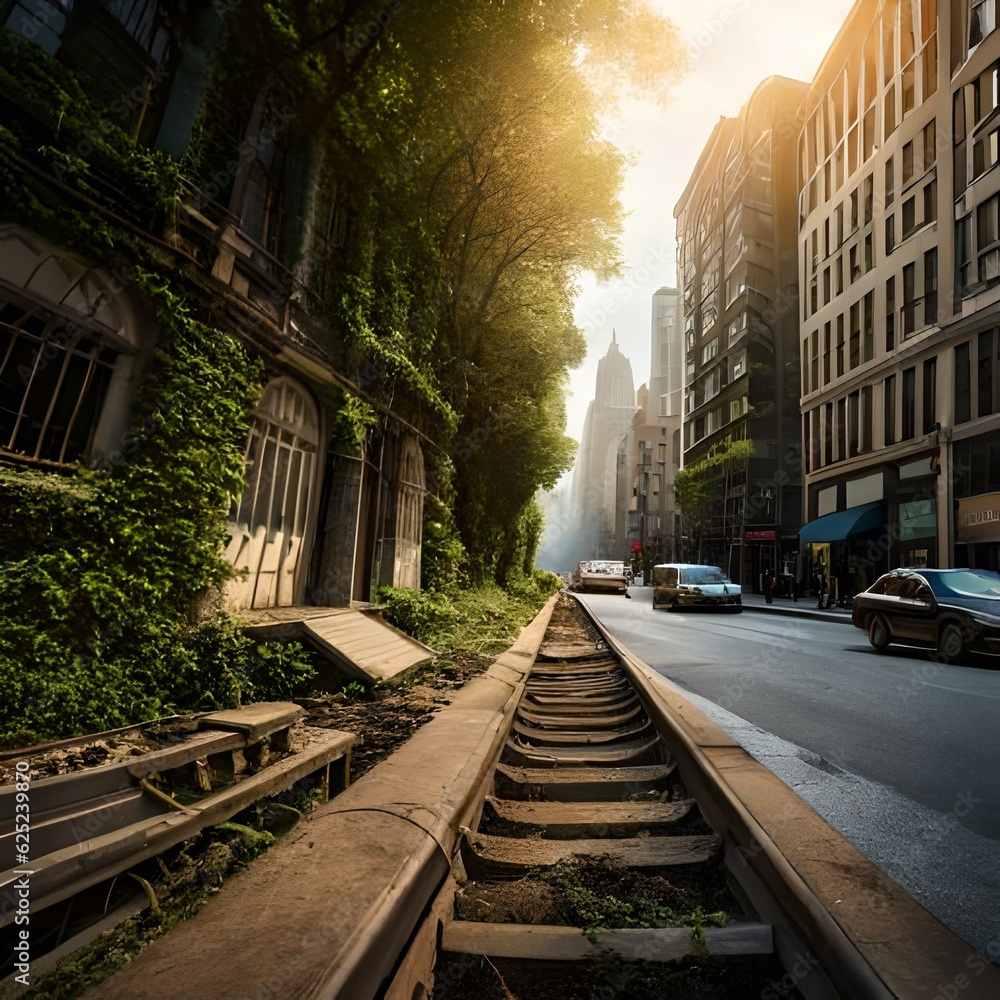 Fototapeta premium tracks in the night