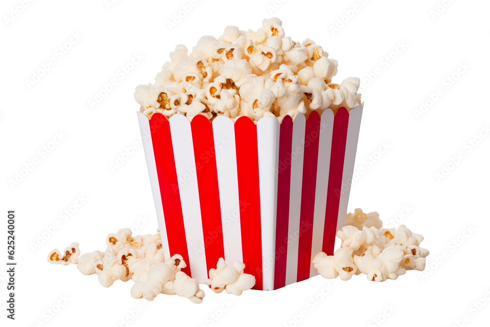 red and white bucket of popcorn. isolated white background PNG red and white bucket of popcorn. isolated white background PNG