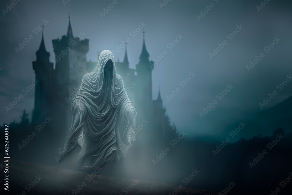 Medieval castle ghost