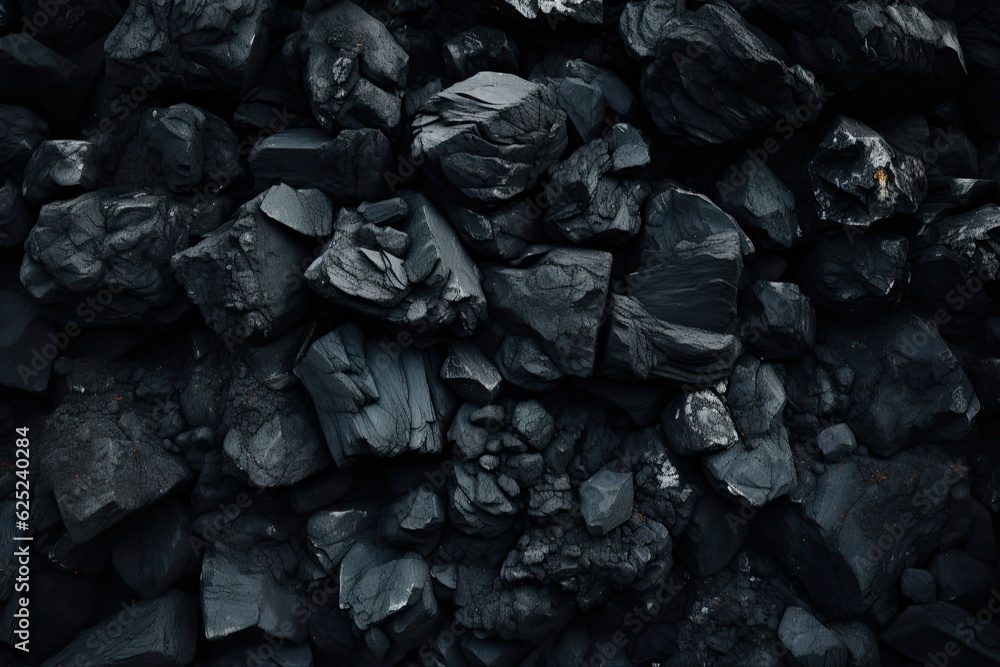 Black Gold: Coal Texture for Industrial and Energy Concepts: Generative AI