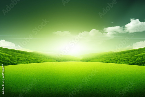 Green plain Background Images with sunlight