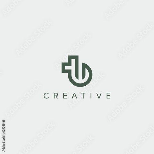 Alphabet letter TB BT logo design template - vector.