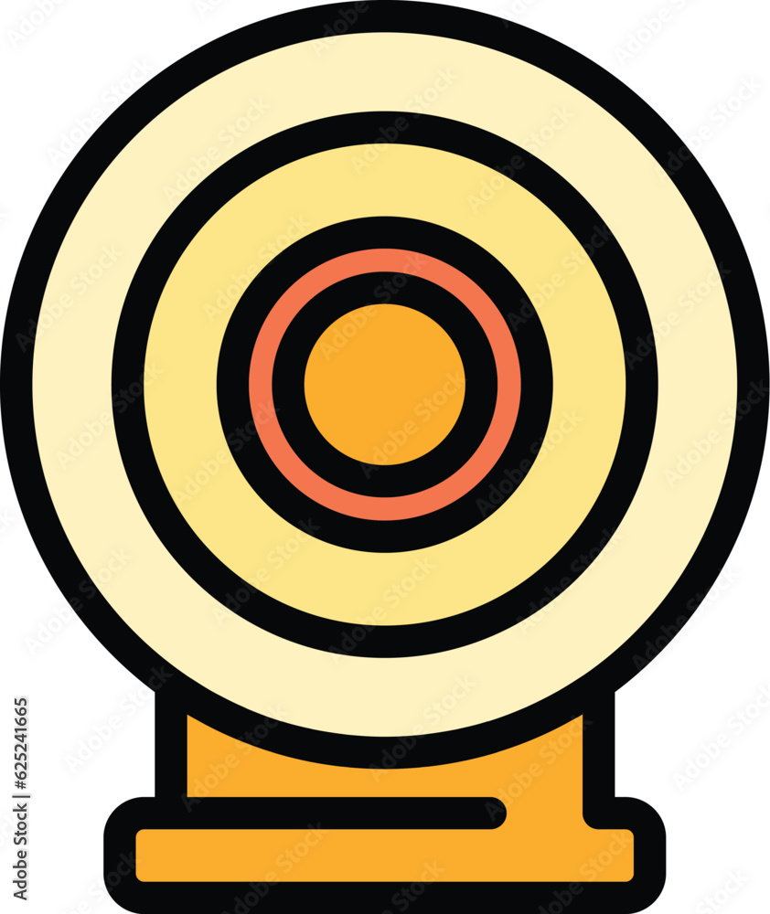 Archery target icon outline vector. Arrow game. Dart goal color flat Archery target icon outline vector. Arrow game. Dart goal color flat