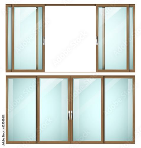 Modern sliding metal wooden door