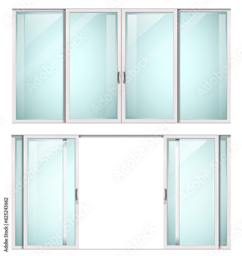 Modern sliding metal white door