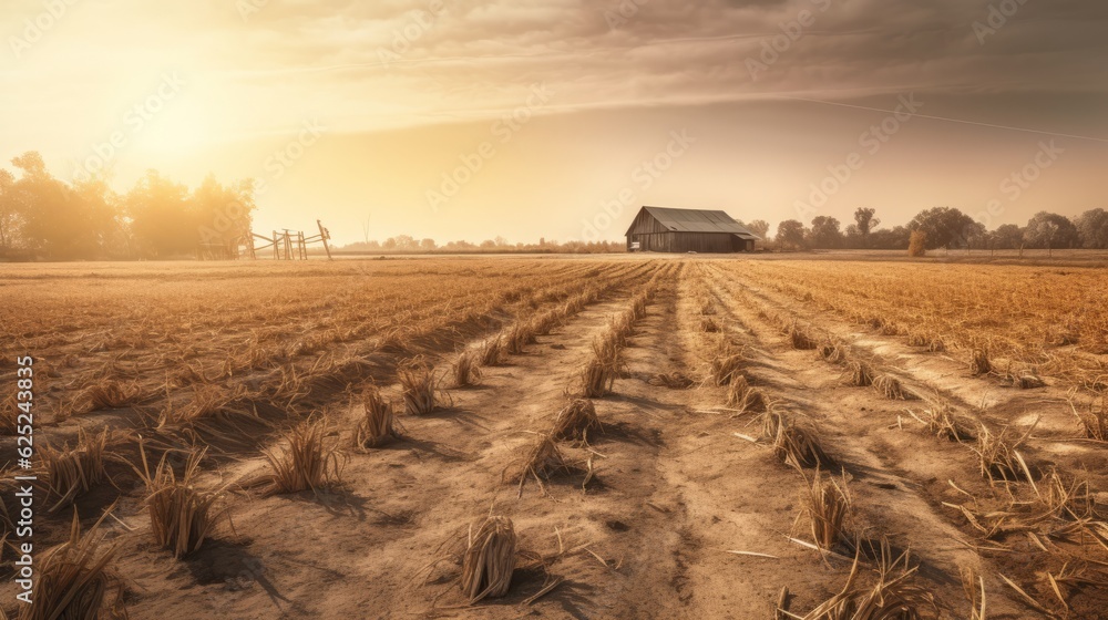 Crop failure and drought due to climate change Generative Ai Stock