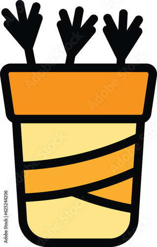 Sport quiver icon outline vector. Archery arrow. Archer longbow color flat