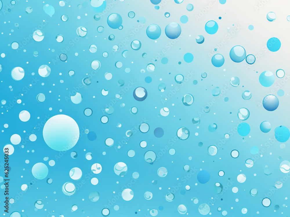 Blue water background with bubbles floating upwards