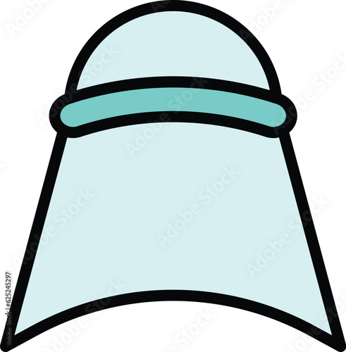 Oriental headgear icon outline vector. Indian hat. King turban color flat