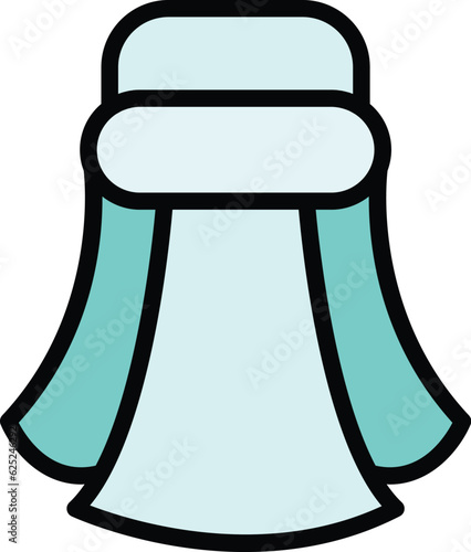 Turban headscarf icon outline vector. Indian pagdi. Indian sikh color flat