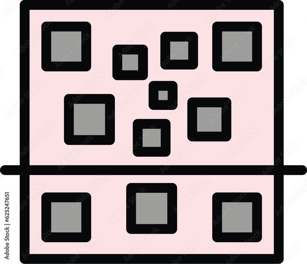 Digital code reader icon outline vector. Qr scan. Phone scanner color flat Digital code reader icon outline vector. Qr scan. Phone scanner color flat
