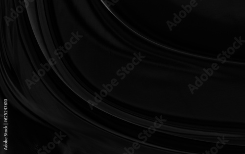 Black gray satin dark fabric texture luxurious shiny that is abstract silk cloth background with patterns soft waves blur beautiful.