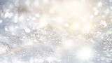 White, snowy background with a soft, sparkling light effect.
