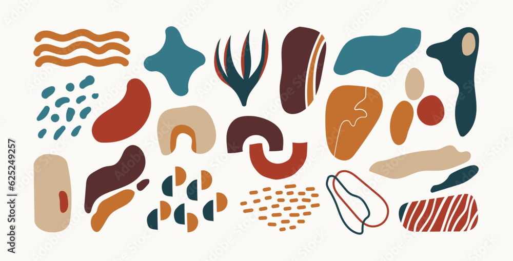 Set of abstract organic shape. hand drawn doodle art. vector blob Set of abstract organic shape. hand drawn doodle art. vector blob