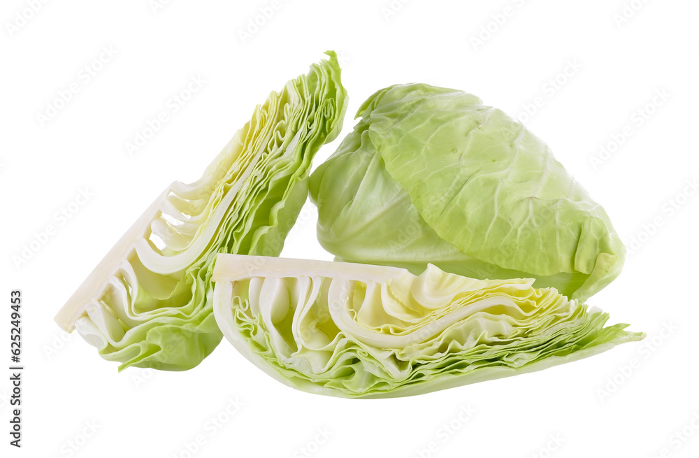 sliced cabbage on transparent png - obrazy, fototapety, plakaty 