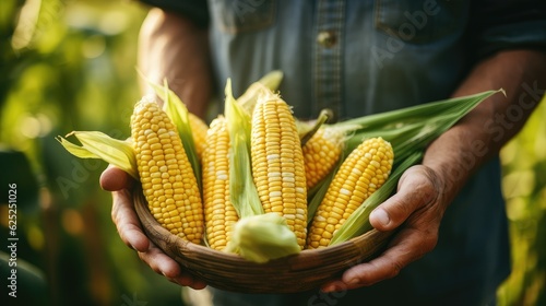 Close up of farmer hands ho...