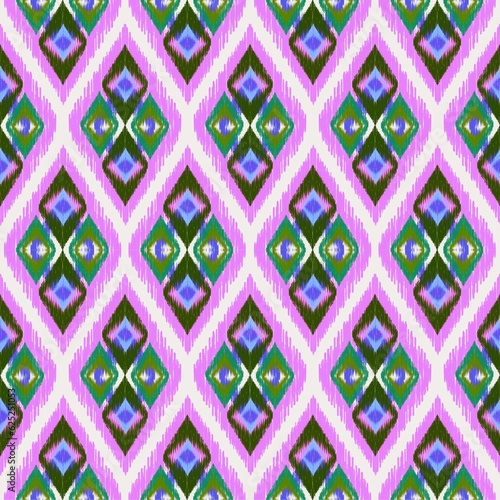 Tribal art, ethnic seamless pattern. Abstract geometric background texture. Repeating folk print. Fabric design, wallpaper.