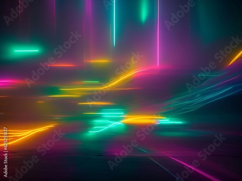 Futuristic white  back  red  blue  yellow  Hologram  Pastel  Modern Technology cyberpunk illustration art abstract background generative ai